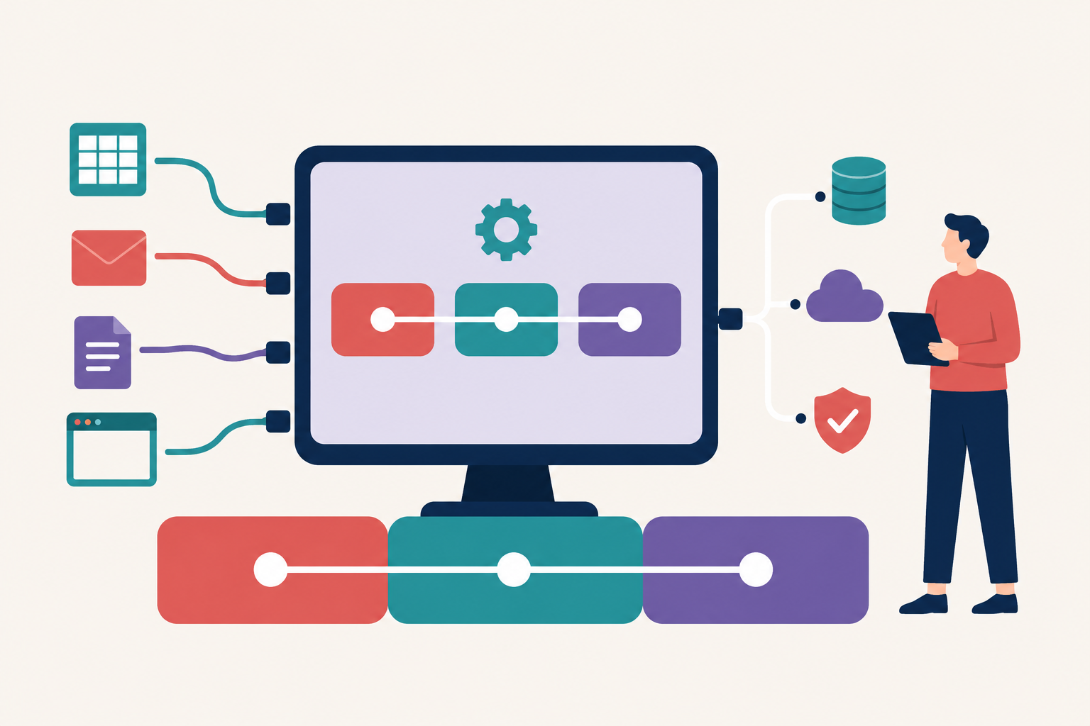 Business process automation illustration